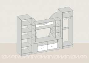 Гостиная Аллегро с 2 шкафами вариант-5 (венге/дуб белфорт) в Камышлове - kamyshlov.mebel-e96.ru