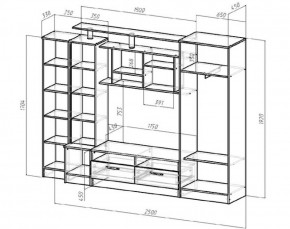 Стенка Оскар (Лин) в Камышлове - kamyshlov.mebel-e96.ru