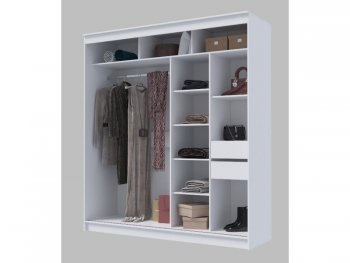 Шкаф-купе 2000 мм Гранд-1 ЛДСП, белый гладкий (Эра) в Камышлове - kamyshlov.mebel-e96.ru