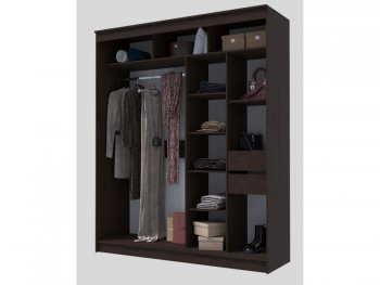 Шкаф-купе 2000 мм Гранд-1 ЛДСП/Зеркало, венге (Эра) в Камышлове - kamyshlov.mebel-e96.ru