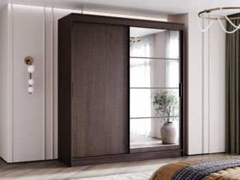 Шкаф-купе 2000 мм Гранд-1 ЛДСП/Зеркало, венге (Эра) в Камышлове - kamyshlov.mebel-e96.ru