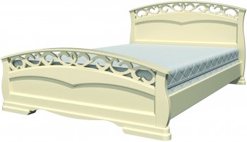 Кровать из массива Грация-1 Слоновая кость (БМ) в Камышлове - kamyshlov.mebel-e96.ru