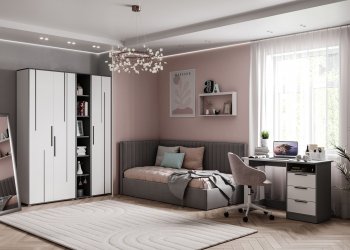 Набор детской мебели Грей модульный (МЛК) в Камышлове - kamyshlov.mebel-e96.ru