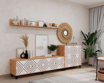 Стенка HYGGE комп.2 ромбы (Мама) в Камышлове - kamyshlov.mebel-e96.ru