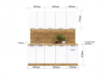 КУхонный гарнитур Хелмер 1800 мм (Сурская) в Камышлове - kamyshlov.mebel-e96.ru