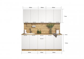 КУхонный гарнитур Хелмер 2000 мм (Сурская) в Камышлове - kamyshlov.mebel-e96.ru