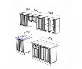 Кухонный гарнитур Хозяюшка 2400 Трюфель (Эра) в Камышлове - kamyshlov.mebel-e96.ru