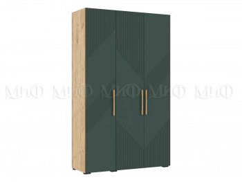 Шкаф 1350 мм Ирис с антресолью, крафт/грин (Миф) в Камышлове - kamyshlov.mebel-e96.ru