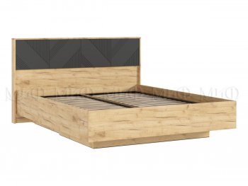 Кровать парящая с ПМ Ирис графит/дуб крафт (Миф) в Камышлове - kamyshlov.mebel-e96.ru