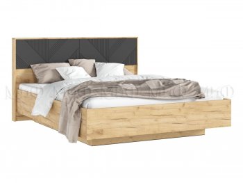 Кровать парящая Ирис крафт/графит с подсветкой (Миф) в Камышлове - kamyshlov.mebel-e96.ru