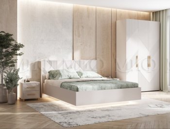 Кровать парящая с ПМ Ирис кашемир (Миф) в Камышлове - kamyshlov.mebel-e96.ru