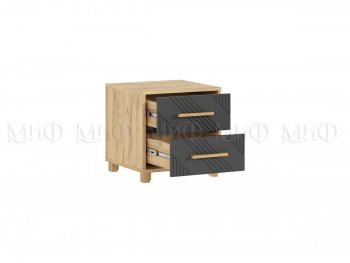 Тумба прикроватная Ирис крафт/графит, 2 шт (Миф) в Камышлове - kamyshlov.mebel-e96.ru