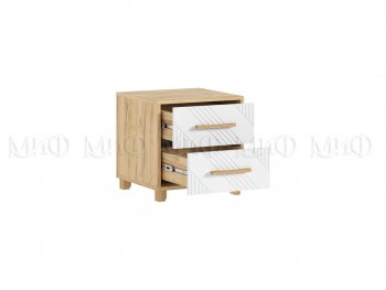 Тумба прикроватная Ирис крафт/белый, 2 шт (Миф) в Камышлове - kamyshlov.mebel-e96.ru