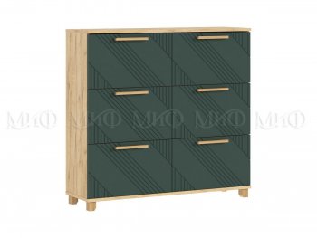 Обувница Ирис крафт/грин (Миф) в Камышлове - kamyshlov.mebel-e96.ru