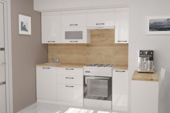 Кухонный гарнитур Жасмин ультра 2000 мм (Герда) в Камышлове - kamyshlov.mebel-e96.ru