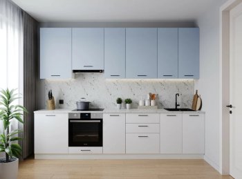 Кухонный гарнитур высокий Капри 3000 мм ЛДСП/МДФ (Санвут) в Камышлове - kamyshlov.mebel-e96.ru