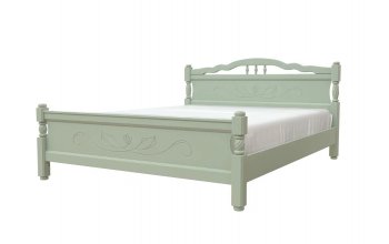Кровать из массива Карина-5 Зеленый самшит (БМ) в Камышлове - kamyshlov.mebel-e96.ru