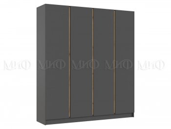 Шкаф 2000 мм 4-х ств. Келвин графит  (Миф) в Камышлове - kamyshlov.mebel-e96.ru