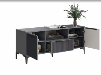 Тумба ТВ на 1350 Кимберли графит (Handis) в Камышлове - kamyshlov.mebel-e96.ru