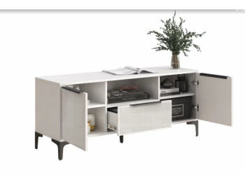 Тумба ТВ на 1350 Кимберли белый (Handis) в Камышлове - kamyshlov.mebel-e96.ru