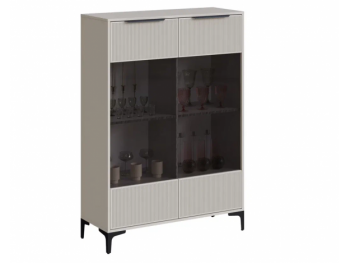 Шкаф со стеклом Кимберли кашемир (Handis) в Камышлове - kamyshlov.mebel-e96.ru