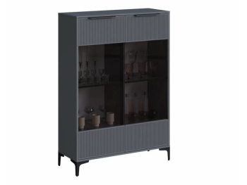 Шкаф со стеклом Кимберли графит (Handis) в Камышлове - kamyshlov.mebel-e96.ru