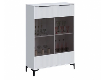 Шкаф со стеклом Кимберли белый (Handis) в Камышлове - kamyshlov.mebel-e96.ru