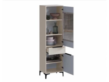 Пенал 550 мм со стеклом Кимберли кашемир (Handis) в Камышлове - kamyshlov.mebel-e96.ru