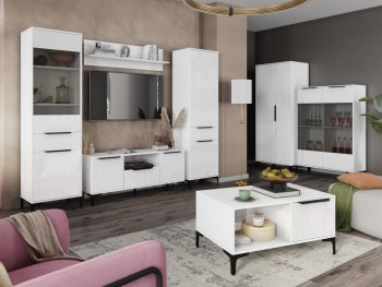 Стенка Кимберли белый, модульная (Handis) в Камышлове - kamyshlov.mebel-e96.ru