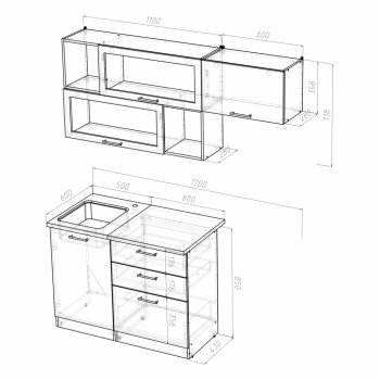Кухонный гарнитур Кира экстра 1700 мм (Герда) в Камышлове - kamyshlov.mebel-e96.ru