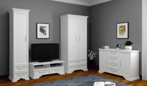 Комод 4ящ.+2дв. ГРАЦИЯ (лак) Белый (БМ) в Камышлове - kamyshlov.mebel-e96.ru