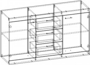 Комод Соната КС-1500 (Дуб сонома/Белый глянец) в Камышлове - kamyshlov.mebel-e96.ru