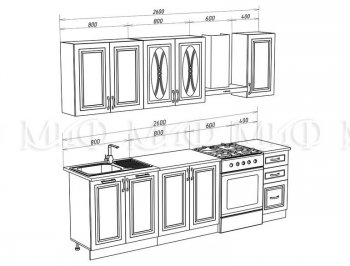 Кухонный гарнитур Констанция 2000 мм Сандал (Миф) в Камышлове - kamyshlov.mebel-e96.ru