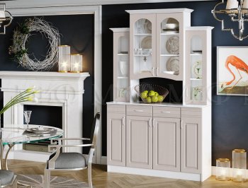 Буфет Констанция 4-х створчатый Мускат (Миф) в Камышлове - kamyshlov.mebel-e96.ru
