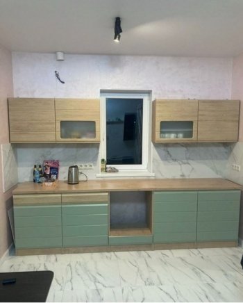 Кухонный гарнитур 3000 мм Кремона фисташка (Росток) в Камышлове - kamyshlov.mebel-e96.ru