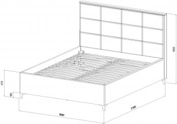 Кровать с подъемным механизмом Мега синий (Лин) в Камышлове - kamyshlov.mebel-e96.ru