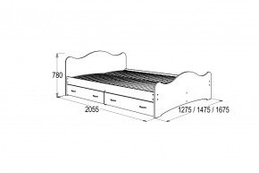 Кровать-7 двойная с 2-мя ящиками (1200*2000) в Камышлове - kamyshlov.mebel-e96.ru