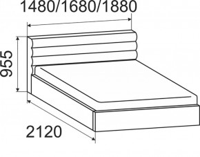 Кровать Альба с подъемным механизмом 1400*2000 в Камышлове - kamyshlov.mebel-e96.ru