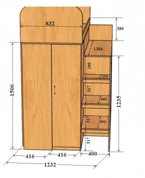 Кровать-чердак Аракс в Камышлове - kamyshlov.mebel-e96.ru