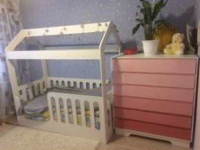 Кровать-домик детская без ящика 800*1600 (Белый) в Камышлове - kamyshlov.mebel-e96.ru
