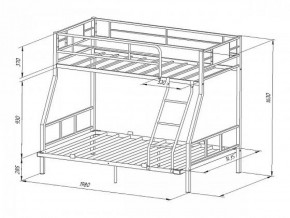 Кровать двухъярусная Гранада-1 140 Черный в Камышлове - kamyshlov.mebel-e96.ru