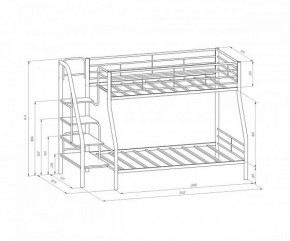 Кровать двухъярусная Толедо-1 Черный/Венге в Камышлове - kamyshlov.mebel-e96.ru