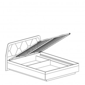 Кровать двуспальная 1600 с ПМ Дели 77 (Яна) в Камышлове - kamyshlov.mebel-e96.ru