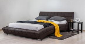 Кровать двуспальная Оливия 1600 (темно-коричневый) (НиК) в Камышлове - kamyshlov.mebel-e96.ru