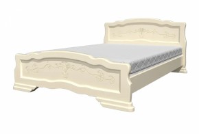 Кровать из массива Карина-6 Слоновая кость (БМ) в Камышлове - kamyshlov.mebel-e96.ru