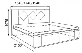 Кровать Лина с подъемным механизмом 1400*2000 в Камышлове - kamyshlov.mebel-e96.ru