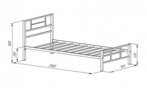 Кровать металлическая Кадис Белый в Камышлове - kamyshlov.mebel-e96.ru