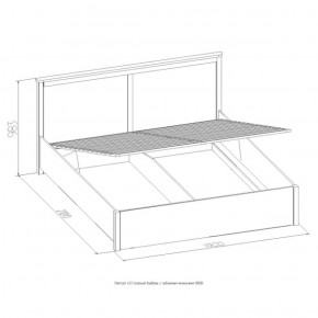 Кровать Шерлок с ПМ 1400 дуб сонома 1400*2000 в Камышлове - kamyshlov.mebel-e96.ru