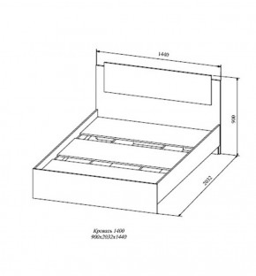 Кровать Софи СКР1400.1 (ДСВ) в Камышлове - kamyshlov.mebel-e96.ru