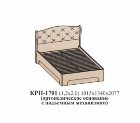 Кровать ЭЙМИ с подъемным механизмом КРП-1701 Бодега белая/патина серебро (1200х2000) в Камышлове - kamyshlov.mebel-e96.ru | фото